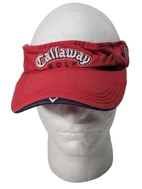 Callaway Golf Red Sun Visor Strapback Adjustable Hat Cap